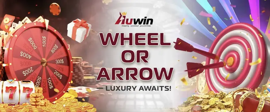 Auwin banner: Wheel or Arrow, luxury awaits