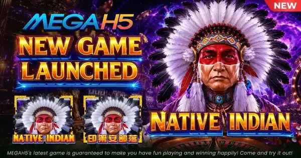MegaH5 Native Indian new game banner at Auwin